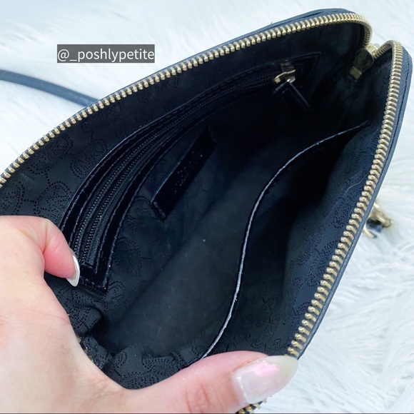 Michael Kors Authentic red & black patent dome crossbody purse bundle deal - Picture 8 of 16